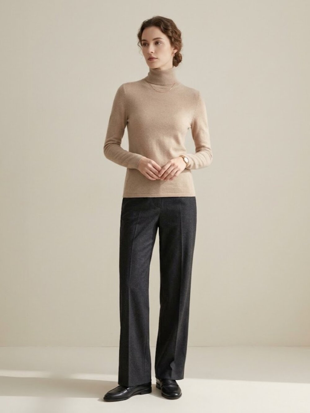 Vintage 90s TSE Women's 100% Pure Cashmere Turtleneck Sweater Size S EXCELLENT!